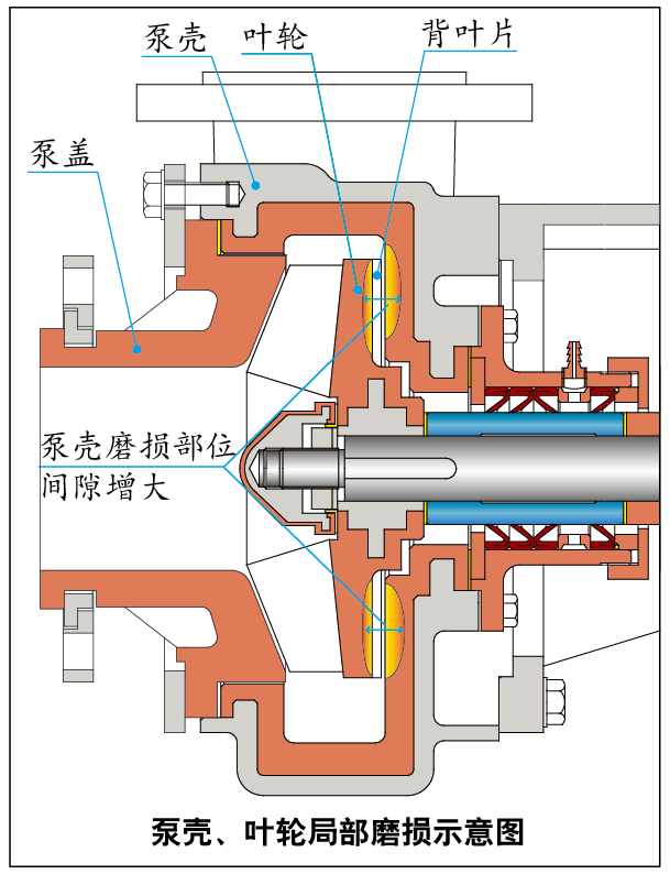 泵壳磨损示意图